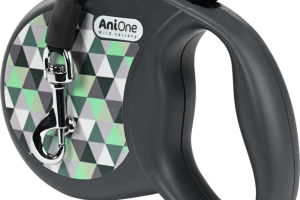 AniOne Laisse à enrouleur Trend gris/vert M AniOne Laisse à enrouleur Trend gris/vert M