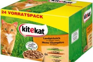 Kitekat Sachet fraîcheur 24 x 100 g Pique-nique de campagne, En sauce