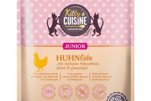 Kitty's Cuisine Junior Chicken Love - Avec de délicieux poulet, épinards et grenade 300 g