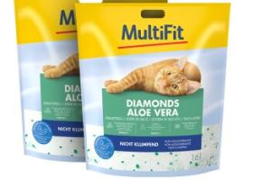 MultiFit Diamonds Litière Silice Aloe Vera 2x16 l