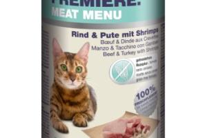 PREMIERE Meat Menu Adult Bœuf avec dinde & crevettes 6x200 g