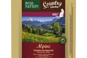 REAL NATURE Country Alpine au dindon et au bœuf alpin ; à l’emmental et aux pommes 300 g