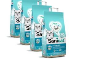 Sanicat Litière pour chat agglomérante au savon de Marseille 4x10 l