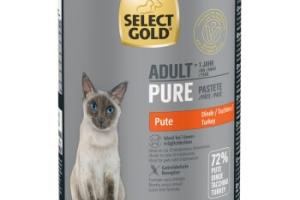 SELECT GOLD Pure Boîtes de Pâtée Chat Adute Dinde 6x400 g