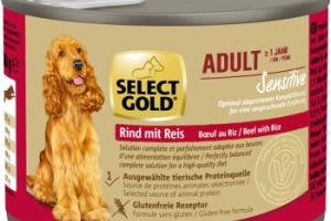 SELECT GOLD Sensitive Boîtes de Nourriture Humide Chien Adulte Bœuf au Riz 6x200 g SELECT GOLD Sensitive Boîtes de Nourriture Humide Chien Adulte Bœuf au Riz 6x200 g