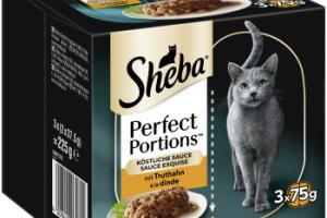 Sheba Perfect Portions nourriture humide pour chat, dinde en sauce 3 x 75 g Dinde Sheba Perfect Portions nourriture humide pour chat, dinde en sauce 3 x 75 g Dinde