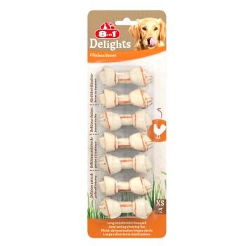 8in1 Delights Os à mâcher viande de poulet XS 7 pcs 8in1 Delights Os à mâcher viande de poulet XS 7 pcs