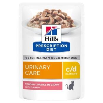 Hill's Prescription Diet c/d Multicare Urinary Care Chat Adulte Saumon 12x85 g