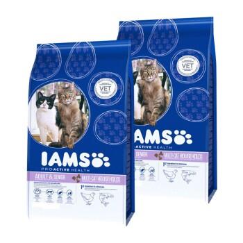 IAMS Croquettes chat Multi-Cat Adult Poulet, saumon 2x15 kg IAMS Croquettes chat Multi-Cat Adult Poulet, saumon 2x15 kg