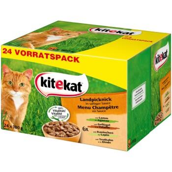 Kitekat Sachet fraîcheur 24 x 100 g Pique-nique de campagne, En sauce
