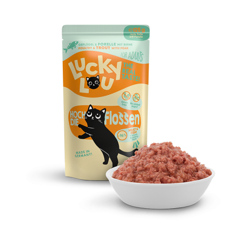 Lucky Lou Adult 16 x 125 g Pure volaille et truite