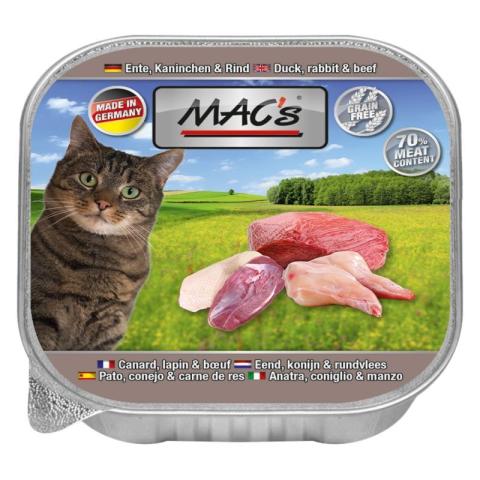 MAC's Cat 16x100g Canard, lapin et bœuf