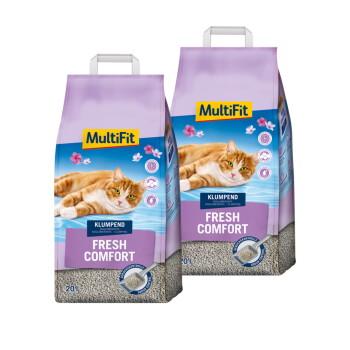 MultiFit Litière Agglomérante pour Chat Parfum frais 2x20 l