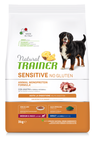 Natural Trainer Sensitive Chien Adulte Medium/Maxi 3kg Canard Natural Trainer Sensitive Chien Adulte Medium/Maxi 3kg Canard