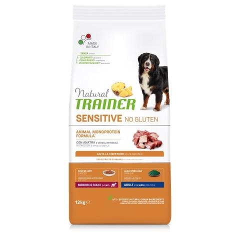 Natural Trainer Sensitive No Gluten Adult au canard 12kg Natural Trainer Sensitive No Gluten Adult au canard 12kg