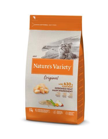 Nature's Variety Original Croquettes pour Chat Adulte avec Poulet Désosé 3 kg