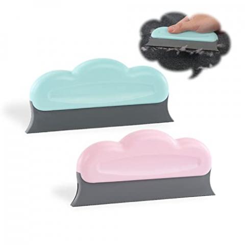 NITAIUN 2 Pcs Brosse à Poils D'animaux épilateur Réutilisable pour Animaux de Compagnie 2 Couleur Brosse Anti Poils Animaux Chat & Chien pour Vêtements Lit Tapis Canapé Voiture (Bleu + Rose)