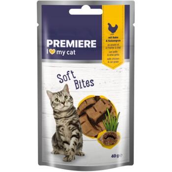 PREMIERE Soft Bites Poulet et herbe aux chats 40 g PREMIERE Soft Bites Poulet et herbe aux chats 40 g