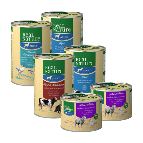 REAL NATURE Lot mixte Adult 6x400 g Pack mix 1 REAL NATURE Lot mixte Adult 6x400 g Pack mix 1