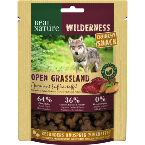 REAL NATURE WILDERNESS Crunchy Snack 225 g Cheval à la Patate douce REAL NATURE WILDERNESS Crunchy Snack 225 g Cheval à la Patate douce
