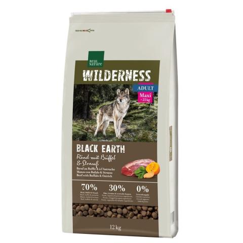 REAL NATURE WILDERNESS Maxi Adult Black Bœuf à l'autruche et au buffle 12 kg REAL NATURE WILDERNESS Maxi Adult Black Bœuf à l'autruche et au buffle 12 kg