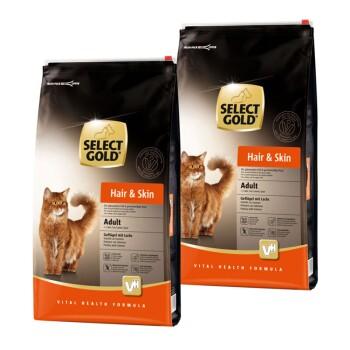 SELECT GOLD Hair & Skin Adult volaille et saumon 2x10 kg