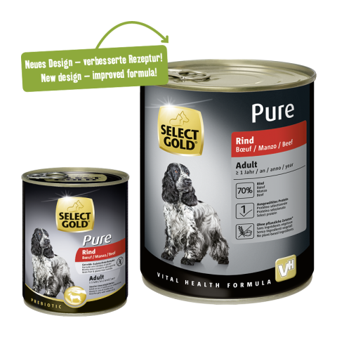 SELECT GOLD Pure Adult Bœuf 24x800 g