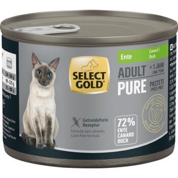 SELECT GOLD Pure Boîtes de Pâtée Chat Adute Canard 6x200 g SELECT GOLD Pure Boîtes de Pâtée Chat Adute Canard 6x200 g