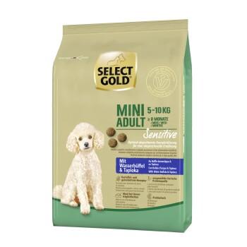 SELECT GOLD Sensitive aliments secs pour chien Mini Buffle domestique et tapioca 1 kg