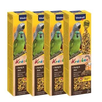 Vitakraft Crackers pour perroquets 4 x 2 Miel et anis