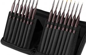 XYZMDJ Ensemble de Pinceau de Peinture de détail, kit de pinceaux de Peinture Miniature de 15 pcs, Mini-pinceaux de Peinture Mini Professionnelle