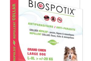 Biospotix Collier Répulsif Antiparasitaire Grand Chien