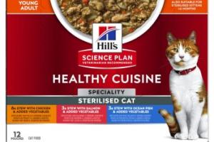 Hill's Science Plan Healthy Cuisine Sterilised Cat Ragout Multipack 24x80 g Hill's Science Plan Healthy Cuisine Sterilised Cat Ragout Multipack 24x80 g