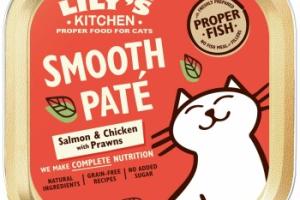 LILY'S KITCHEN Nourriture humide chat adulte Smooth Patè Saumon, poulet et crevettes 19x85 g