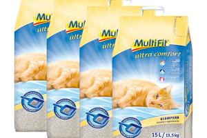 MultiFit Litière agglomérante ultra comfort 4x15 l MultiFit Litière agglomérante ultra comfort 4x15 l
