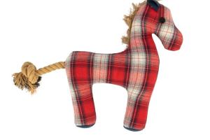Paw Care Harry Barker Peluche à carreaux cheval Paw Care Harry Barker Peluche à carreaux cheval