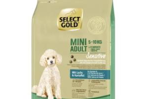 SELECT GOLD Sensitive aliments secs pour chien Mini Saumon aux Pommes de terre 4 kg SELECT GOLD Sensitive aliments secs pour chien Mini Saumon aux Pommes de terre 4 kg