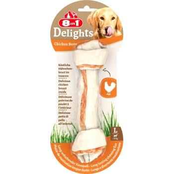 8in1 Delights Os à mâcher viande de poulet L 1 pcs