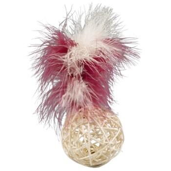 AniOne Balle en rotin avec plumes AniOne Balle en rotin avec plumes