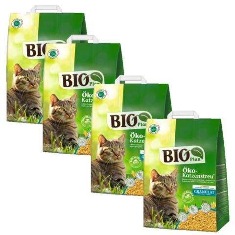BIOPlan Litière bio pour chat 4x20 l
