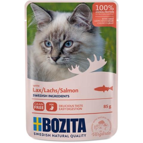 BOZITA Bouchées en gelée 12 x 85 g Saumon