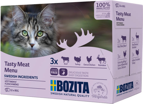 BOZITA Multibox Menu à base de viande en sauce 12 x 85 g BOZITA Multibox Menu à base de viande en sauce 12 x 85 g