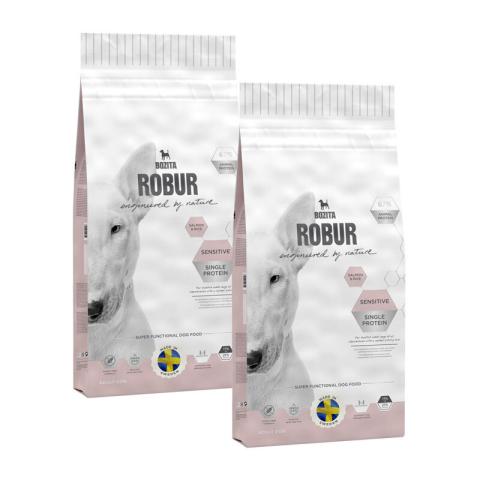 BOZITA Robur Sensitive Saumon et riz 2x12,5 kg
