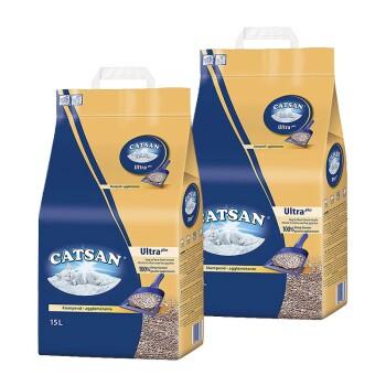 CATSAN Litière agglomérante Ultra plus 2x15 l CATSAN Litière agglomérante Ultra plus 2x15 l