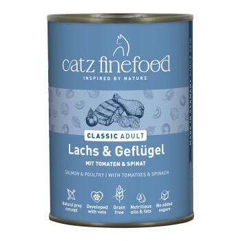 Catz finefood nourriture humide chat Classic Adulte Saumon et volaille 6x400 g