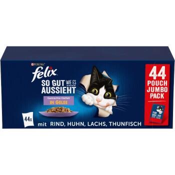 Felix Nourriture humide pour chat Sensations en gelée et mix de variétés 44 x 85 g Variétés panachées Felix Nourriture humide pour chat Sensations en gelée et mix de variétés 44 x 85 g Variétés panachées