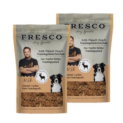 FRESCO Petits os d’entraînement M. Rütter 2x150g Véritable viande de cerf FRESCO Petits os d’entraînement M. Rütter 2x150g Véritable viande de cerf