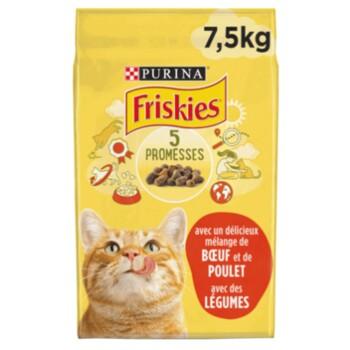 FRISKIES pour Chat adulte - Croquettes au bœuf, poulet et légumes 7,5 kg FRISKIES pour Chat adulte - Croquettes au bœuf, poulet et légumes 7,5 kg