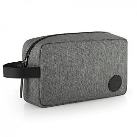 GAGAKU Homme Trousse de Toilette Imperméable Dopp Kit Multifonctions Trousses à Maquillage de Voyage - Gris