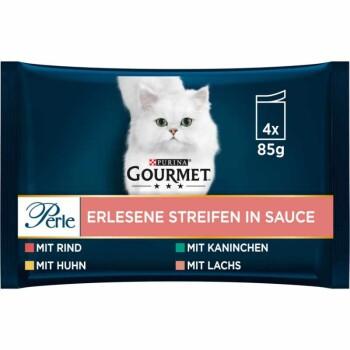 GOURMET Perle Bœuf, poulet, lapin et saumon 4x85 g GOURMET Perle Bœuf, poulet, lapin et saumon 4x85 g